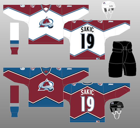 Colorado Avalanche 1995-96 - The (unofficial) NHL Uniform Database