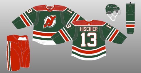 NHL New Jersey Devils Custom Name Number 2021 Reverse Retro Alternate Jersey  Pullover Hoodie