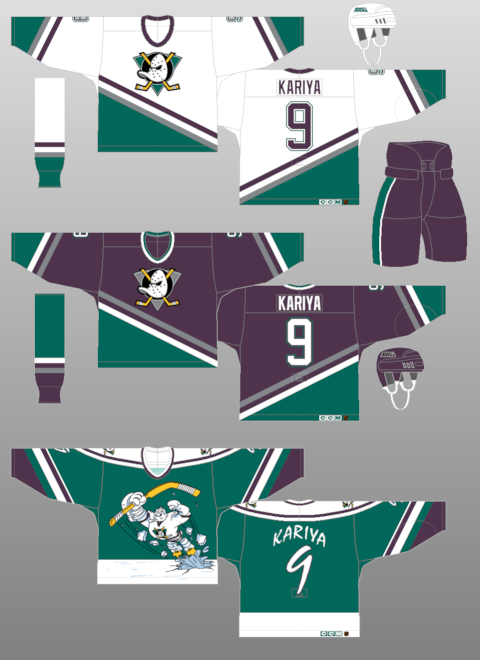 CCM NHL 1995-96 Mighty Ducks of Anaheim Wild Wing Replica Jersey Size  Medium