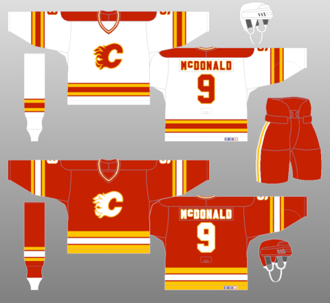 calgary flames uniforms