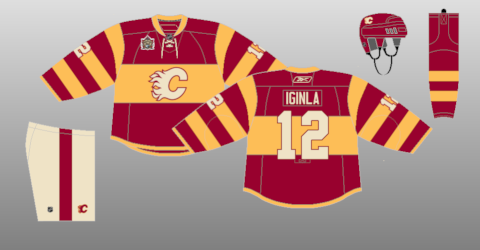The Calgary Flames re-introduce their Blasty jerseys as their third jerseys  tonight : r/hockey