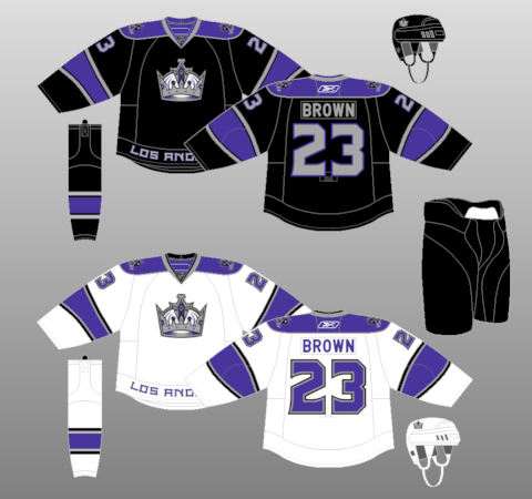 NHL Los Angeles Kings 2007-08 uniform and jersey original art – Heritage  Sports Art