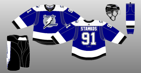 Tampa Bay Lightning Customized Number Kit For 2021 Reverse Retro Blue Jersey  – Customize Sports