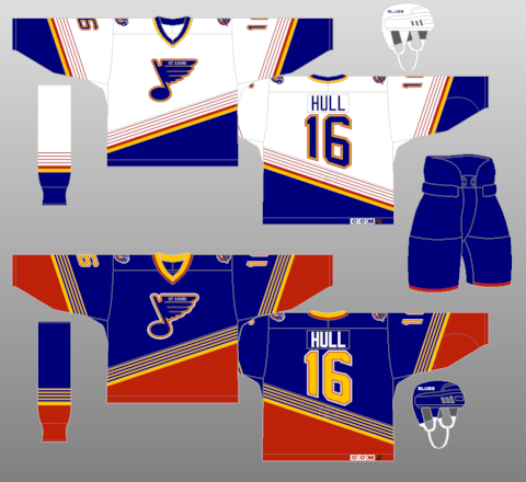 St. Louis Blues 1995-96 jersey artwork, This is a highly de…