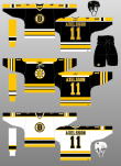 Just created these eashl jerseys based off of the Boston Terrier old school  unis, lmk how they look. : r/EASHL