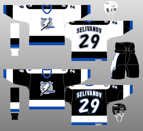 Tampa Bay Lightning 1996-99 - The (unofficial) NHL Uniform Database
