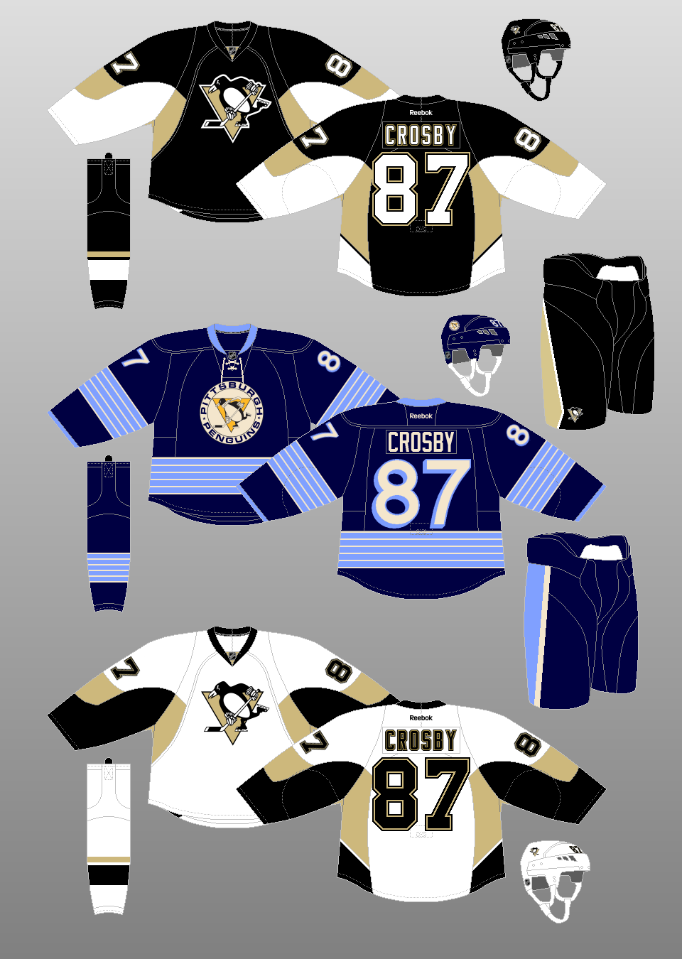 penguins jerseys through the years
