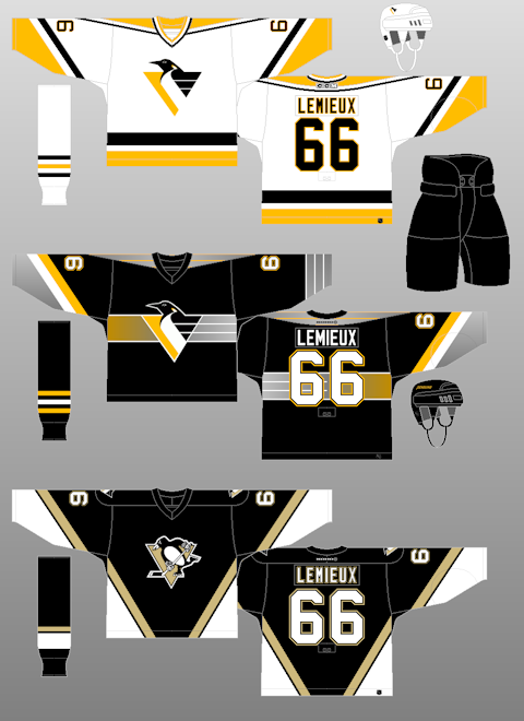 1993-2000 Pittsburgh Penguins Home Jerseys