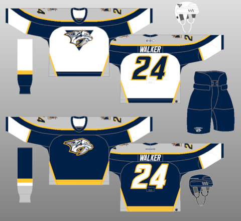 NHL Nashville Predators 1998-99 uniform and jersey original art – Heritage  Sports Art