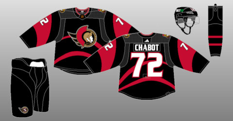 2022-2023 Ottawa Senators NHL Reverse Retro Dual Logo Souvenir